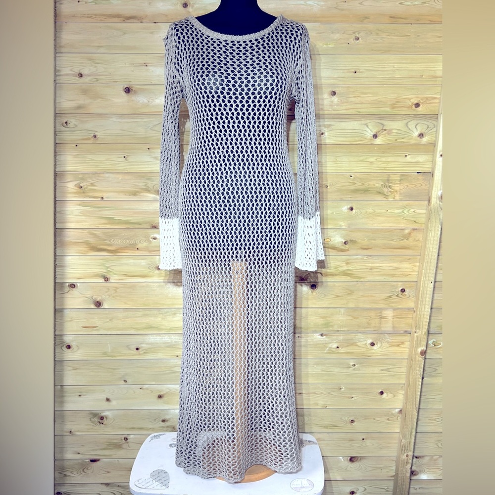 Zara Crochet maxi cover up beach dress - Picture 1 of 10